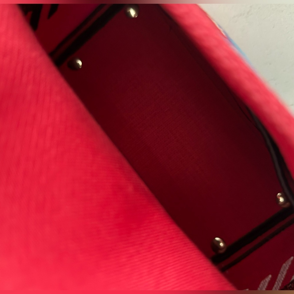 DIOR Dior D-Lite Shoulder Bag Pink & Red Canvas ~ NEVER WORN - Picture 4 of 15